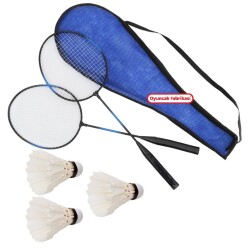 2 Adet Badminton Raketi İle 3 Adet Badminton Topu Ve Deluxe Badminton Çantası Çiftler İçin Set - Miajima