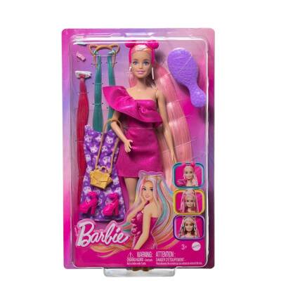 Barbie Upuzun Muhteşem Saçlı Bebekler Pembe Saçlı Bebek - 1