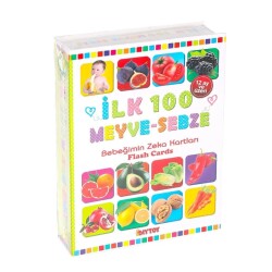 Dıytoy Flash Card İlk 100 Meyve ve Sebze Eğitici Kartlar - Dıy Toy