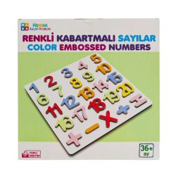 Eğitici Oyuncak Ahşap Kabartmalı Sayılar - Hamaha Oyuncak