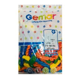 Gemar Spiral Balon Karışık Renk 100 Adet - GEMAR BALON