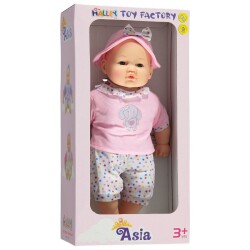 Halley Oyuncak Saçsız Et Bebek Bez Bebek Asia Bebek 40 cm - Vardem Oyuncak