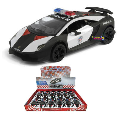 Kinsmart Lamborghini Sesto Elemento Polis 1:38 Metal Çek Bırak Araba - 1