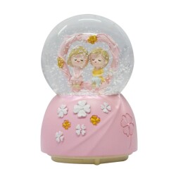 Aşk Temalı Cam Kar Küresi Müzikli ve Işıklı 8x12 Cm - Seher Toys