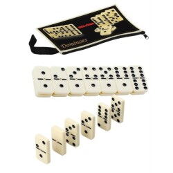 Miajima Fildişi Seramik Büyük Boy Domino Taşı Seti Çantalı 4,8 X 2,2 Cm - Miajima