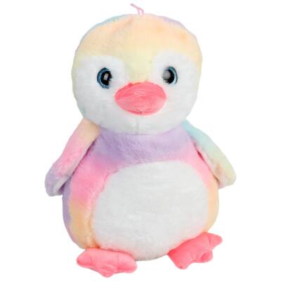 Oyuncak Peluş Penguen Gökkuşağı Renk - 1