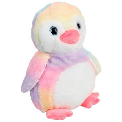 Oyuncak Peluş Penguen Gökkuşağı Renk - 2