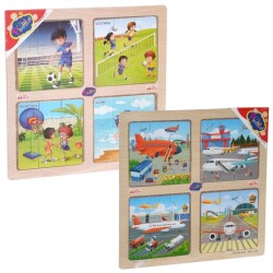 PlayWood Ahşap Eğitici 4'lü Puzzle 4 Farklı Model - 3