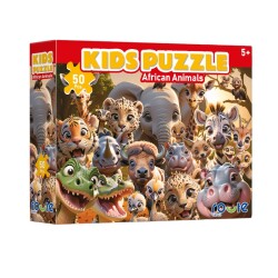 Route Kids Çocuk Puzzle Afrika Hayvanları (50 Parça) - Route Games