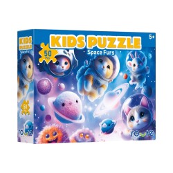 Route Kids Çocuk Puzzle Uzay Kedileri (50 Parça) - Route Games