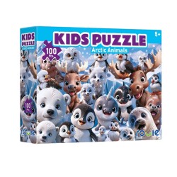 Route Kids Puzzle 100 Parça Çocuk Puzzle Kutup Hayvanları - 1