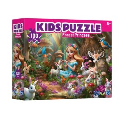 Route Kids Puzzle 100 Parça Çocuk Puzzle Ormanda Prenses - Route Games