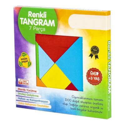 Zekice Montessori Materyali Renkli Tangram - 1